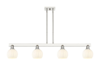 Arcadia Four Light Island Pendant in Polished Nickel (405|716-4I-PN-G1217-6WV)