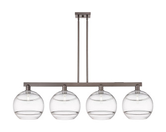 Arcadia Four Light Island Pendant in Oil Rubbed Bronze (405|716-4I-OB-G556-12CL)
