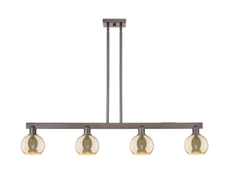 Arcadia Four Light Island Pendant in Oil Rubbed Bronze (405|716-4I-OB-G128-6)