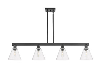 Arcadia Four Light Island Pendant in Matte Black (405|716-4I-BK-GBC-82)