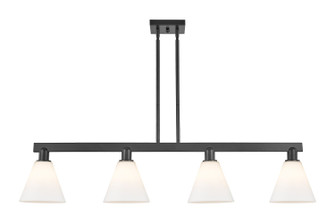 Arcadia Four Light Island Pendant in Matte Black (405|716-4I-BK-GBC-81)