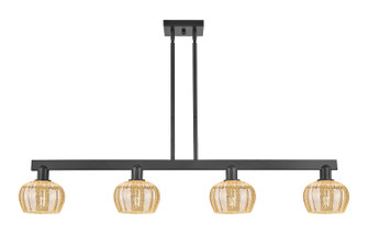 Arcadia Four Light Island Pendant in Matte Black (405|716-4I-BK-G96)