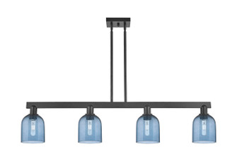 Arcadia Four Light Island Pendant in Matte Black (405|716-4I-BK-G558-6BL)