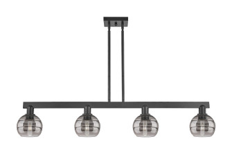 Arcadia Four Light Island Pendant in Matte Black (405|716-4I-BK-G556-6SM)