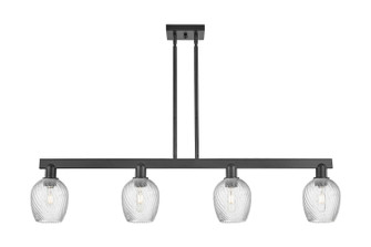 Arcadia Four Light Island Pendant in Matte Black (405|716-4I-BK-G292)