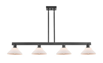 Arcadia Four Light Island Pendant in Matte Black (405|716-4I-BK-G131)
