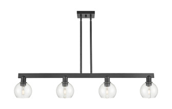 Arcadia Four Light Island Pendant in Matte Black (405|716-4I-BK-G122-6)