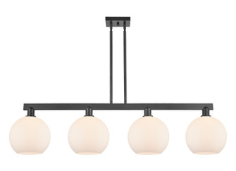 Arcadia Four Light Island Pendant in Matte Black (405|716-4I-BK-G121-10)