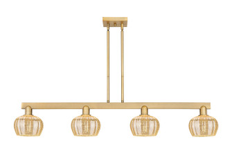 Arcadia Four Light Island Pendant in Brushed Brass (405|716-4I-BB-G96)