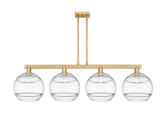 Arcadia Four Light Island Pendant in Brushed Brass (405|716-4I-BB-G556-12CL)