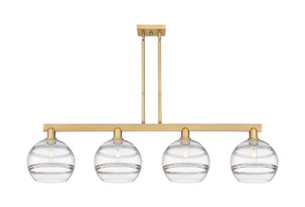 Arcadia Four Light Island Pendant in Brushed Brass (405|716-4I-BB-G556-10CL)