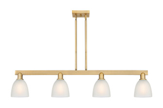 Arcadia Four Light Island Pendant in Brushed Brass (405|716-4I-BB-G381)