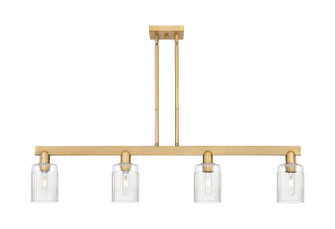 Arcadia Four Light Island Pendant in Brushed Brass (405|716-4I-BB-G342)