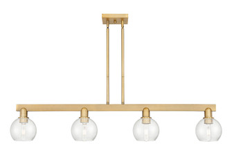 Arcadia Four Light Island Pendant in Brushed Brass (405|716-4I-BB-G124-6)