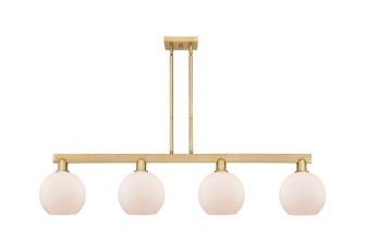 Arcadia Four Light Island Pendant in Brushed Brass (405|716-4I-BB-G121-8)