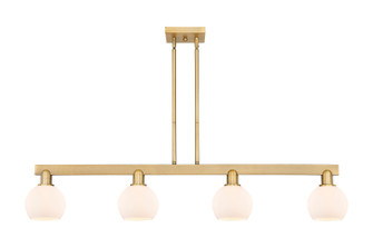 Arcadia Four Light Island Pendant in Brushed Brass (405|716-4I-BB-G121-6)