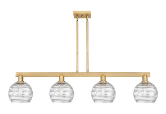Arcadia Four Light Island Pendant in Brushed Brass (405|716-4I-BB-G1213-8CL)