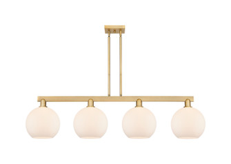 Arcadia Four Light Island Pendant in Brushed Brass (405|716-4I-BB-G121-10)
