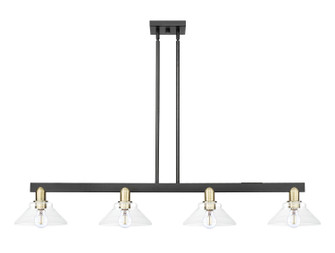 Arcadia Four Light Island Pendant in Black Antique Brass (405|716-4I-BAB-G132)