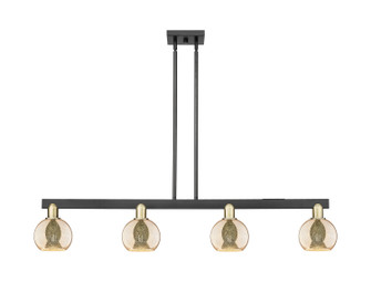 Arcadia Four Light Island Pendant in Black Antique Brass (405|716-4I-BAB-G128-6)