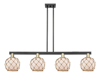 Arcadia Four Light Island Pendant in Black Antique Brass (405|716-4I-BAB-G121-8RB)