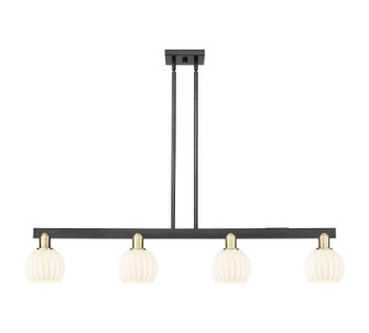 Arcadia Four Light Island Pendant in Black Antique Brass (405|716-4I-BAB-G1217-6WV)