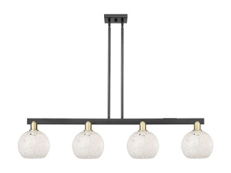 Arcadia Four Light Island Pendant in Black Antique Brass (405|716-4I-BAB-G1216-8WM)