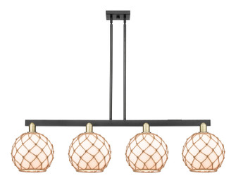 Arcadia Four Light Island Pendant in Black Antique Brass (405|716-4I-BAB-G121-10RB)