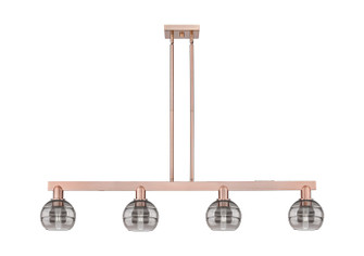 Arcadia Four Light Island Pendant in Antique Copper (405|716-4I-AC-G556-6SM)