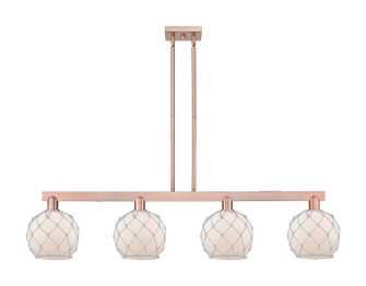 Arcadia Four Light Island Pendant in Antique Copper (405|716-4I-AC-G121-8RW)