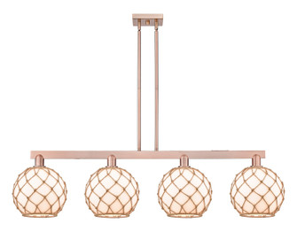 Arcadia Four Light Island Pendant in Antique Copper (405|716-4I-AC-G121-10RB)