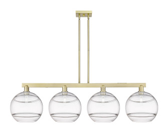 Arcadia Four Light Island Pendant in Antique Brass (405|716-4I-AB-G556-12CL)