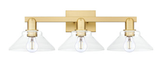 Arcadia Three Light Bath Vanity in Satin Gold (405|716-3W-SG-G132)