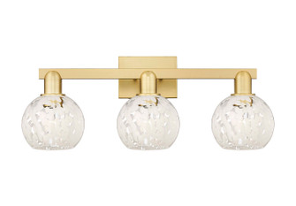 Arcadia Three Light Bath Vanity in Satin Gold (405|716-3W-SG-G1216-6WM)