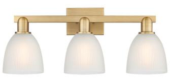 Arcadia Three Light Bath Vanity in Brushed Brass (405|716-3W-BB-G381)
