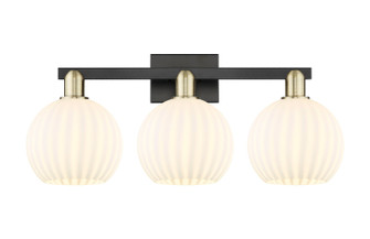 Arcadia Three Light Bath Vanity in Black Antique Brass (405|716-3W-BAB-G1217-8WV)