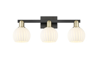 Arcadia Three Light Bath Vanity in Black Antique Brass (405|716-3W-BAB-G1217-6WV)