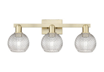 Arcadia Three Light Bath Vanity in Antique Brass (405|716-3W-AB-G122C-6CL)