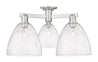 Arcadia Three Light Semi-Flush Mount in Brushed Satin Nickel (405|716-3F-SN-GBD-94)