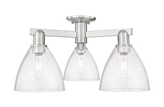 Arcadia Three Light Semi-Flush Mount in Brushed Satin Nickel (405|716-3F-SN-GBD-754)