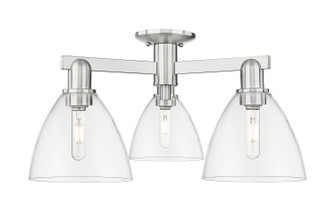 Arcadia Three Light Semi-Flush Mount in Brushed Satin Nickel (405|716-3F-SN-GBD-752)