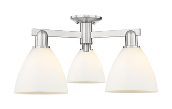 Arcadia Three Light Semi-Flush Mount in Brushed Satin Nickel (405|716-3F-SN-GBD-751)