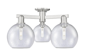 Arcadia Three Light Semi-Flush Mount in Brushed Satin Nickel (405|716-3F-SN-G124-8)