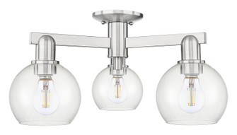 Arcadia Three Light Semi-Flush Mount in Brushed Satin Nickel (405|716-3F-SN-G122-6)