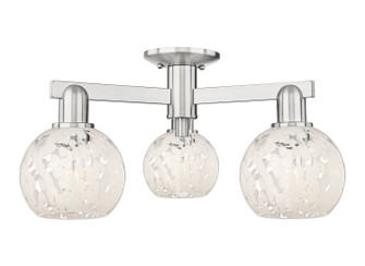 Arcadia Three Light Semi-Flush Mount in Brushed Satin Nickel (405|716-3F-SN-G1216-6WM)