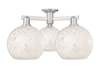 Arcadia Three Light Semi-Flush Mount in Brushed Satin Nickel (405|716-3F-SN-G1216-10WM)