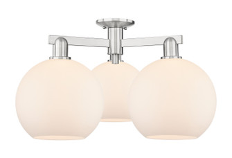Arcadia Three Light Semi-Flush Mount in Brushed Satin Nickel (405|716-3F-SN-G121-10)