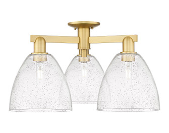 Arcadia Three Light Semi-Flush Mount in Satin Gold (405|716-3F-SG-GBD-94)