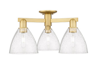 Arcadia Three Light Semi-Flush Mount in Satin Gold (405|716-3F-SG-GBD-754)