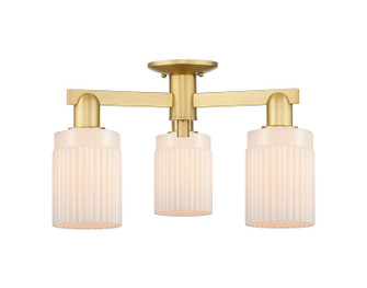 Arcadia Three Light Semi-Flush Mount in Satin Gold (405|716-3F-SG-G341)